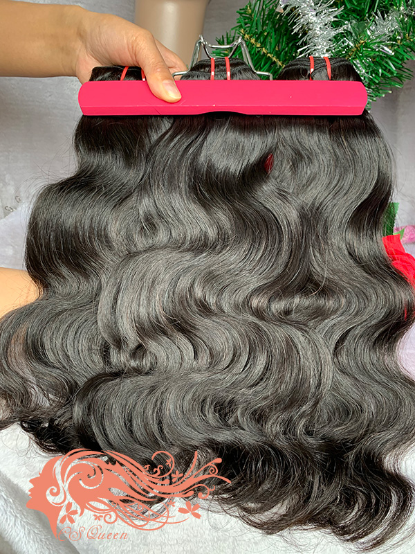 Csqueen 9A Body Wave 10 Bundles Natural Black Color 100% Human Hair